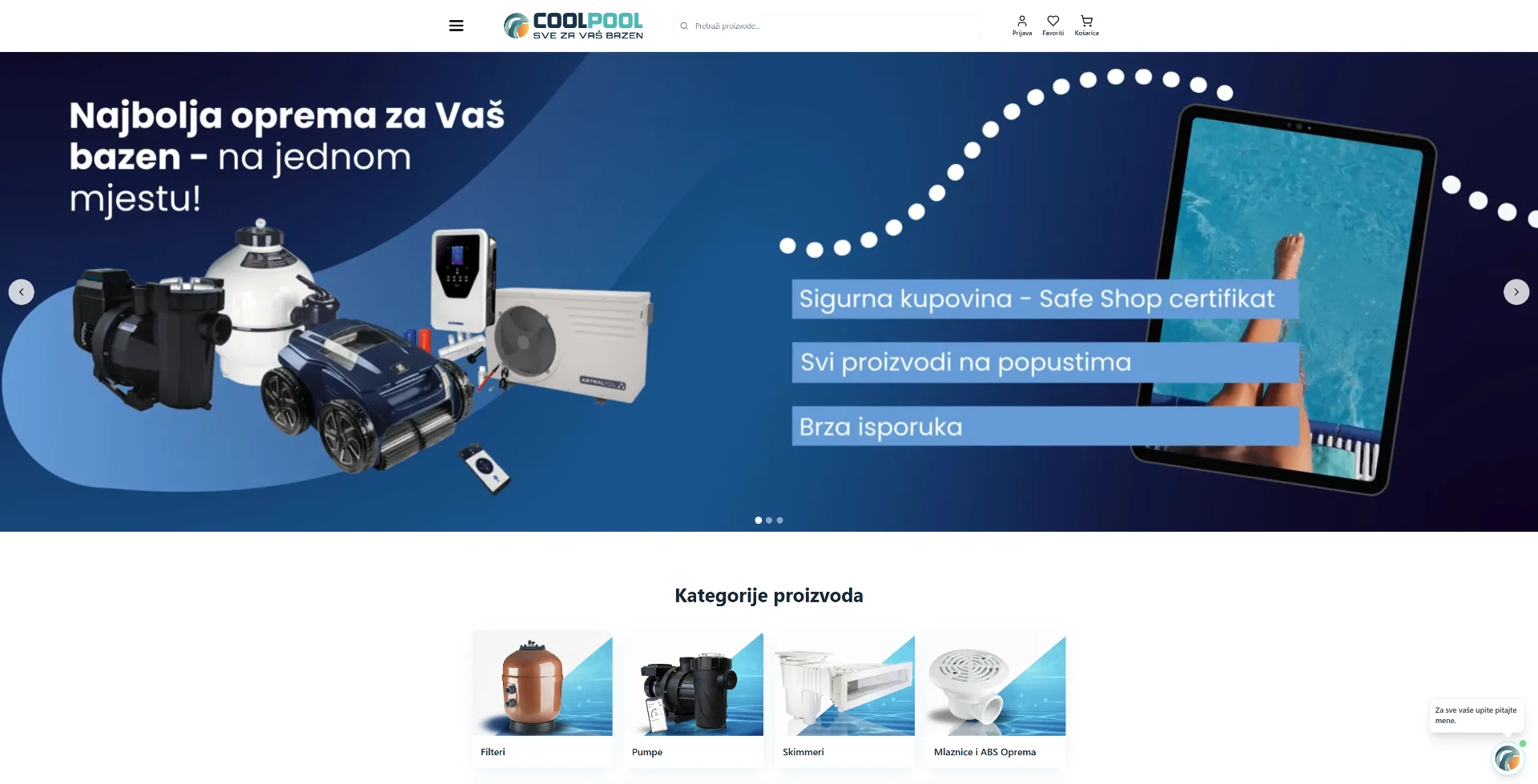 CoolPool web shop — izrada web trgovine za 250+ proizvoda s prilagođenom administracijom
