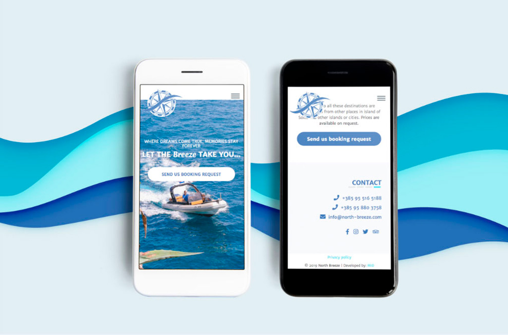 North Breeze mobile mockup