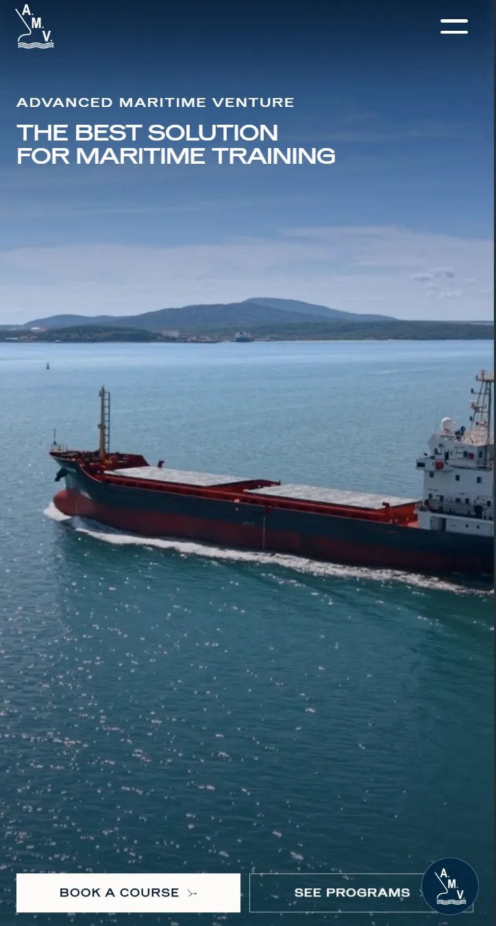 Advanced Maritime Venture — Prezentacijska web-stranica