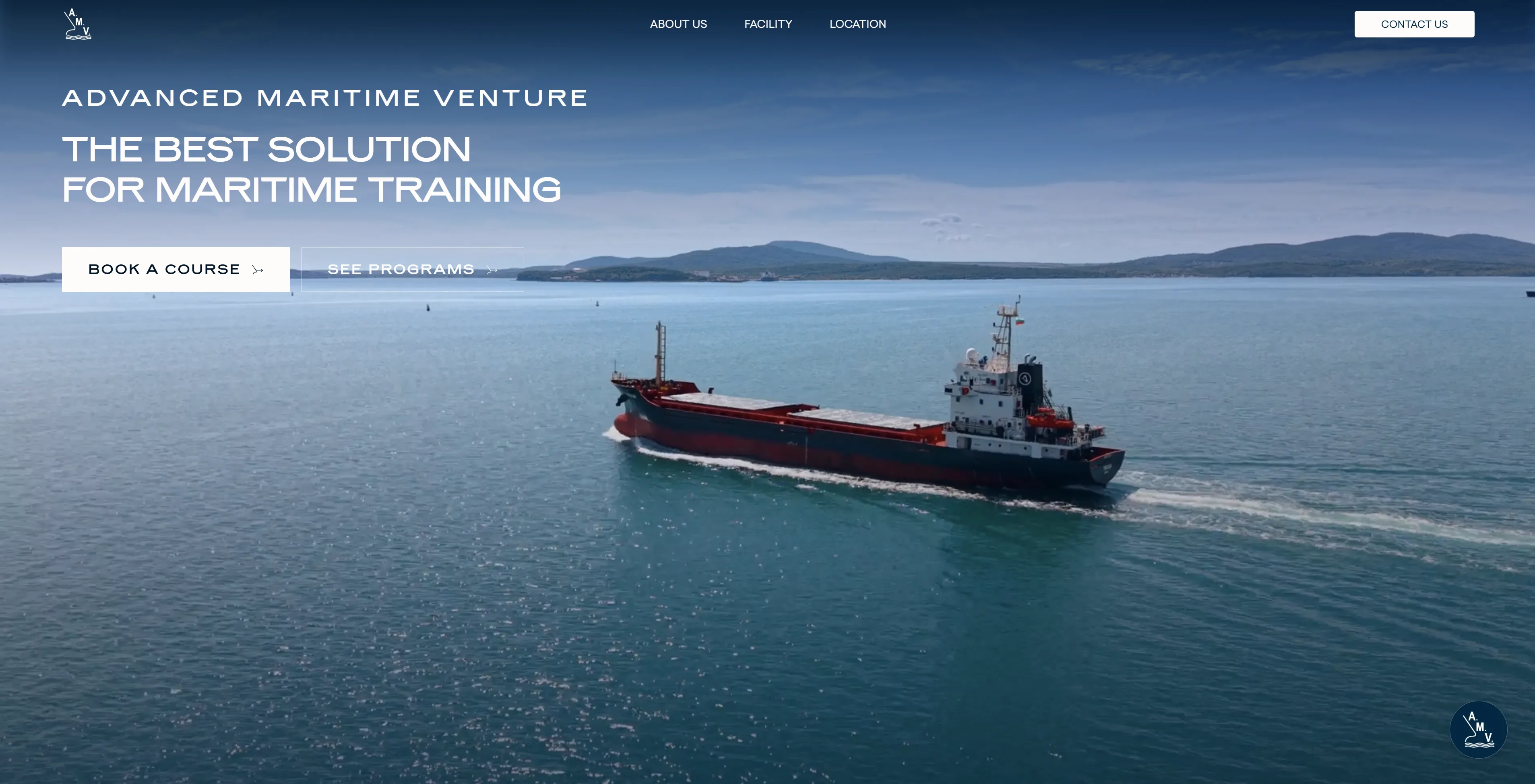 Advanced Maritime Venture — Prezentacijska web-stranica