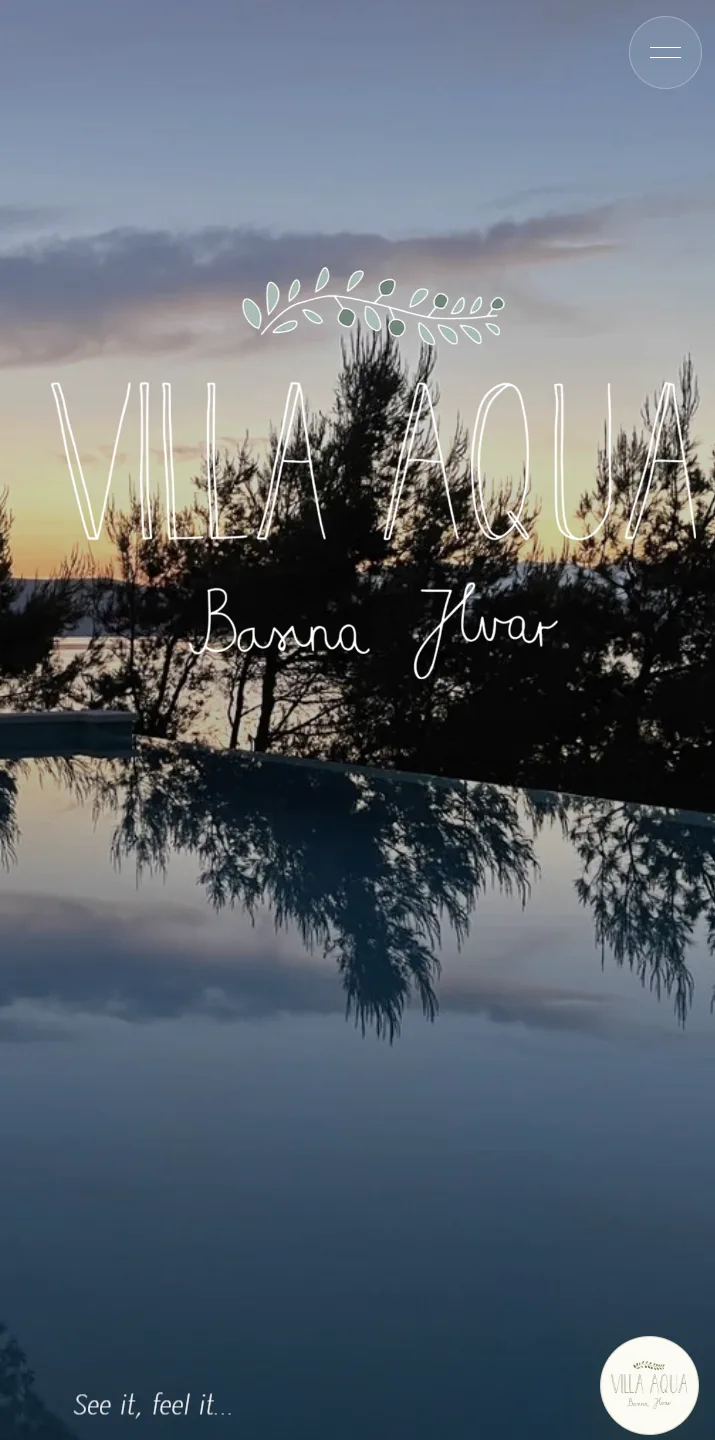 Villa Aqua — Prezentacijska web stranica